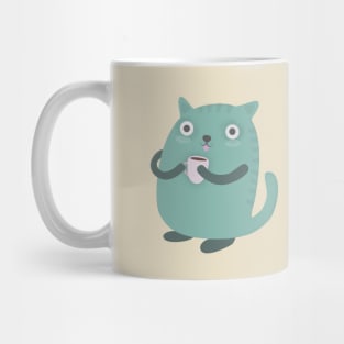 Cute Coffee Cat T-Shirt Mug